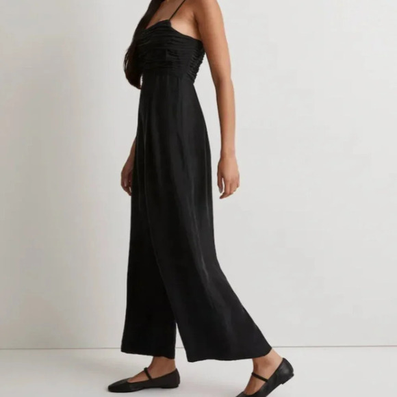 Madewell Ruched Crop Straight-Leg Jumpsuit - Picture 2 of 11